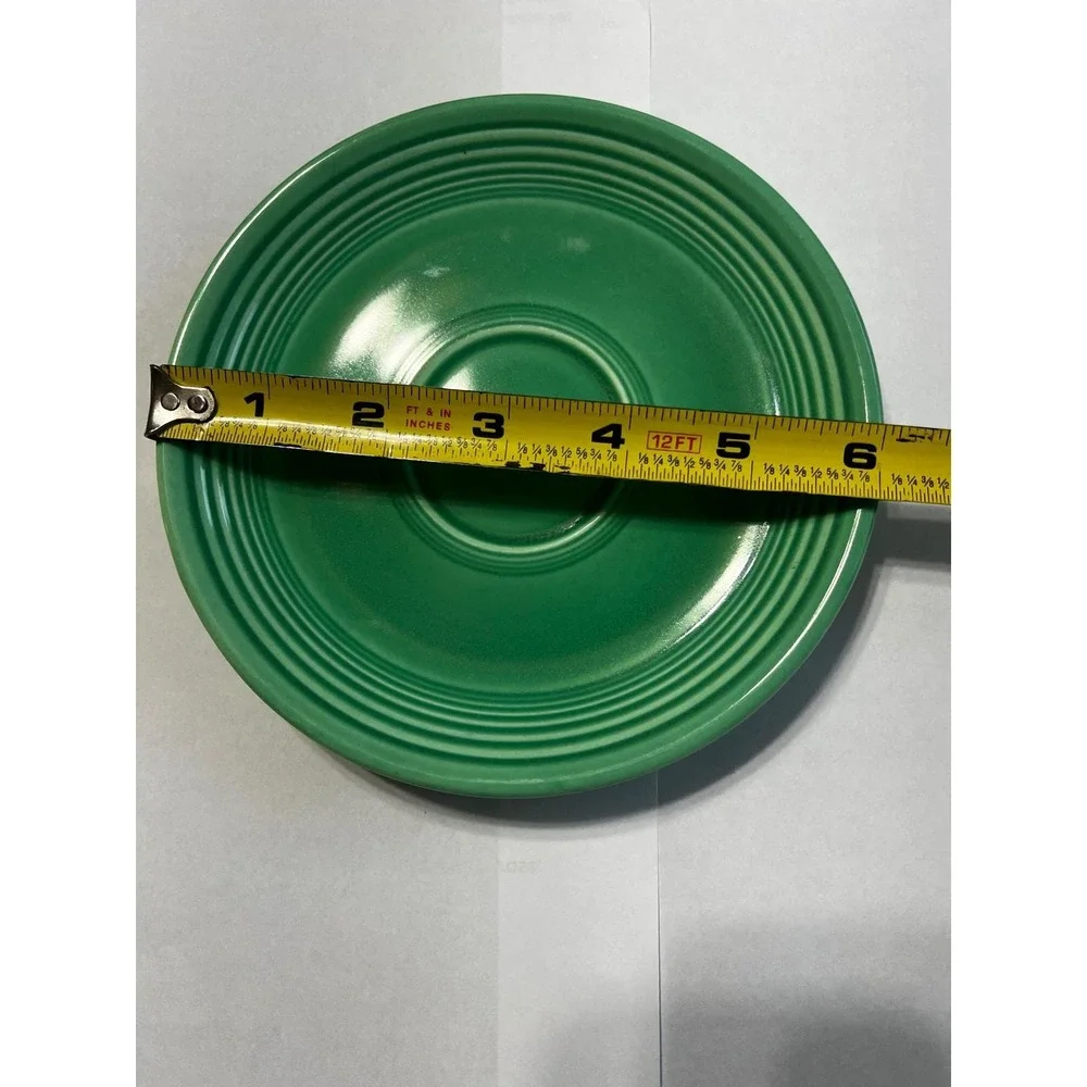 Genuine Fiesta‎ Ware Light Green Saucer 6 Inch Vintage Ceramic